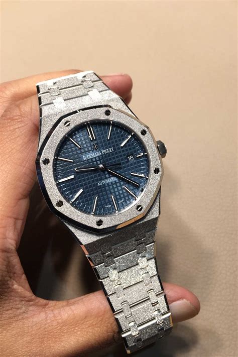 audemars piguet royal oak white gold frosted|ap royal oak retail price.